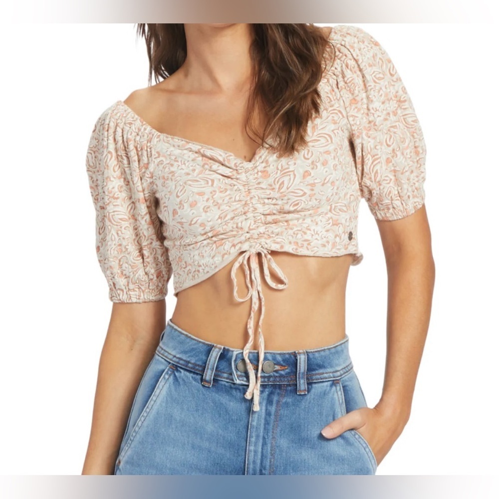ROXY Cropped Printed Top - Picture 6 of 8